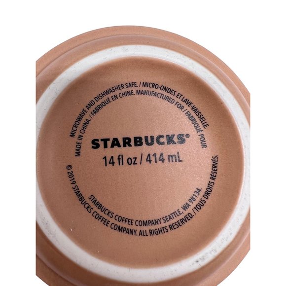 Starbucks 14oz Coffee mug cup pink Desert Design Cactus Florals Stackable Cacti - Picture 6 of 8